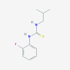 molecular formula C11H15FN2S B5834710 N-(2-fluorophenyl)-N'-isobutylthiourea 