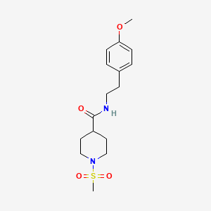 molecular formula C16H24N2O4S B5834712 N-[2-(4-methoxyphenyl)ethyl]-1-(methylsulfonyl)-4-piperidinecarboxamide 