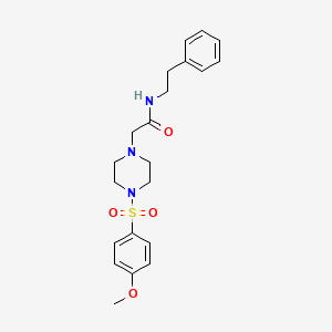molecular formula C21H27N3O4S B5834716 2-{4-[(4-methoxyphenyl)sulfonyl]-1-piperazinyl}-N-(2-phenylethyl)acetamide 