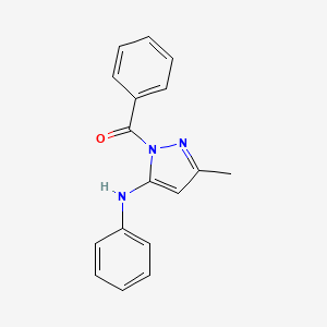 molecular formula C17H15N3O B5834755 1-benzoyl-3-methyl-N-phenyl-1H-pyrazol-5-amine 