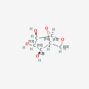 molecular formula C6H10O5 B583477 1,6-Anhydro-beta-D-[UL-13C6]glucose CAS No. 478518-93-3