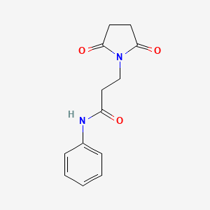 molecular formula C13H14N2O3 B5834775 3-(2,5-dioxo-1-pyrrolidinyl)-N-phenylpropanamide 