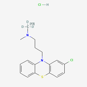 molecular formula C17H20Cl2N2S B583478 Chlorpromazine-13C,d3 Hydrochloride CAS No. 1329612-87-4