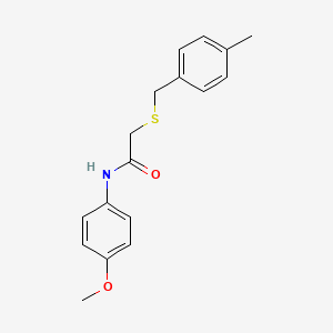 molecular formula C17H19NO2S B5834780 N-(4-methoxyphenyl)-2-[(4-methylbenzyl)thio]acetamide 