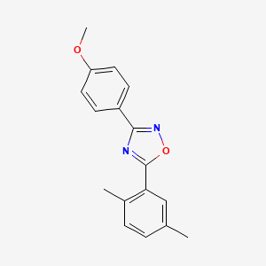 molecular formula C17H16N2O2 B5834789 5-(2,5-dimethylphenyl)-3-(4-methoxyphenyl)-1,2,4-oxadiazole 
