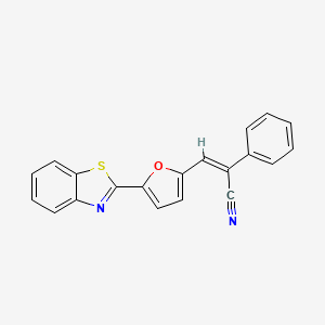 3-[5-(1,3-benzothiazol-2-yl)-2-furyl]-2-phenylacrylonitrile