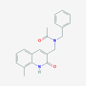 N-benzyl-N-[(2-hydroxy-8-methyl-3-quinolinyl)methyl]acetamide
