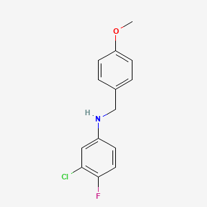 molecular formula C14H13ClFNO B5834829 (3-chloro-4-fluorophenyl)(4-methoxybenzyl)amine 