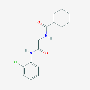 molecular formula C15H19ClN2O2 B5834837 N-{2-[(2-chlorophenyl)amino]-2-oxoethyl}cyclohexanecarboxamide 