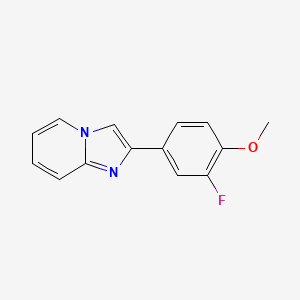 molecular formula C14H11FN2O B5834838 2-(3-fluoro-4-methoxyphenyl)imidazo[1,2-a]pyridine 
