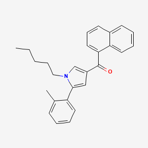 molecular formula C27H27NO B583484 [5-(2-methylphenyl)-1-pentyl-1H-pyrrol-3-yl]-1-naphthalenyl-Methanone CAS No. 914458-22-3