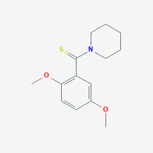 molecular formula C14H19NO2S B5834846 1-[(2,5-dimethoxyphenyl)carbonothioyl]piperidine 