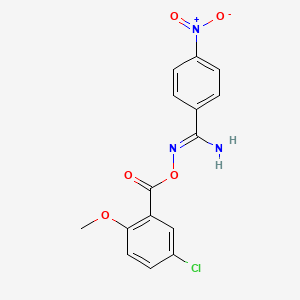molecular formula C15H12ClN3O5 B5834849 N'-[(5-chloro-2-methoxybenzoyl)oxy]-4-nitrobenzenecarboximidamide 