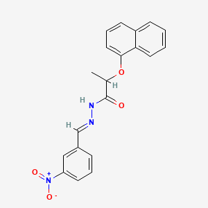 molecular formula C20H17N3O4 B5834863 2-(1-naphthyloxy)-N'-(3-nitrobenzylidene)propanohydrazide 