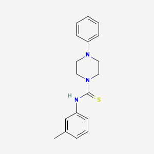 molecular formula C18H21N3S B5834867 N-(3-methylphenyl)-4-phenyl-1-piperazinecarbothioamide 
