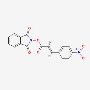 molecular formula C17H10N2O6 B5834870 2-{[3-(4-nitrophenyl)acryloyl]oxy}-1H-isoindole-1,3(2H)-dione 