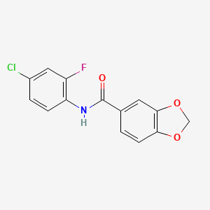 molecular formula C14H9ClFNO3 B5834878 N-(4-chloro-2-fluorophenyl)-1,3-benzodioxole-5-carboxamide 