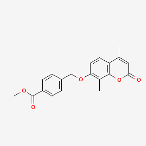 molecular formula C20H18O5 B5834885 methyl 4-{[(4,8-dimethyl-2-oxo-2H-chromen-7-yl)oxy]methyl}benzoate 