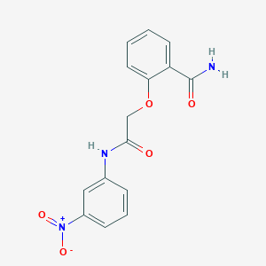 molecular formula C15H13N3O5 B5834914 2-{2-[(3-nitrophenyl)amino]-2-oxoethoxy}benzamide 