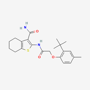 2-{[(2-tert-butyl-4-methylphenoxy)acetyl]amino}-4,5,6,7-tetrahydro-1-benzothiophene-3-carboxamide