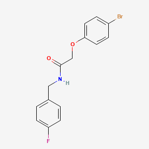 molecular formula C15H13BrFNO2 B5834927 2-(4-bromophenoxy)-N-(4-fluorobenzyl)acetamide 