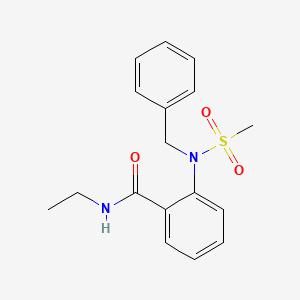 molecular formula C17H20N2O3S B5834953 2-[benzyl(methylsulfonyl)amino]-N-ethylbenzamide 