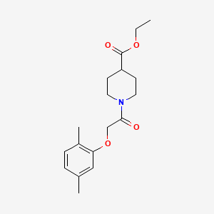 molecular formula C18H25NO4 B5834962 ethyl 1-[(2,5-dimethylphenoxy)acetyl]-4-piperidinecarboxylate 