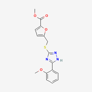 molecular formula C16H15N3O4S B5834977 methyl 5-({[5-(2-methoxyphenyl)-4H-1,2,4-triazol-3-yl]thio}methyl)-2-furoate 