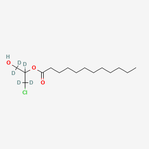 molecular formula C15H29ClO3 B583498 rac 2-Lauroyl-3-chloropropanediol-d5 CAS No. 1330055-73-6