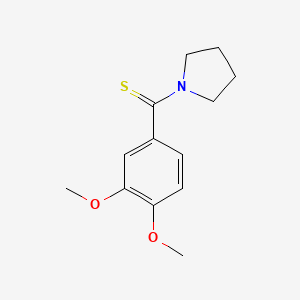 molecular formula C13H17NO2S B5835001 1-[(3,4-dimethoxyphenyl)carbonothioyl]pyrrolidine 