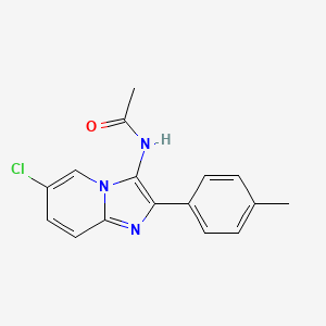 N-[6-chloro-2-(4-methylphenyl)imidazo[1,2-a]pyridin-3-yl]acetamide