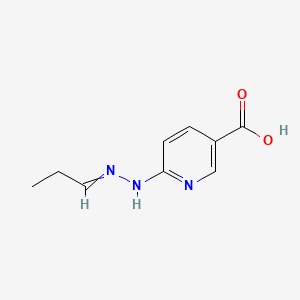 molecular formula C9H11N3O2 B583505 6-(2-Propylidenehydrazinyl)pyridine-3-carboxylic acid CAS No. 157398-26-0