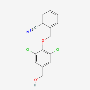 2-{[2,6-dichloro-4-(hydroxymethyl)phenoxy]methyl}benzonitrile