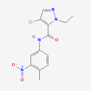 4-chloro-1-ethyl-N-(4-methyl-3-nitrophenyl)-1H-pyrazole-5-carboxamide