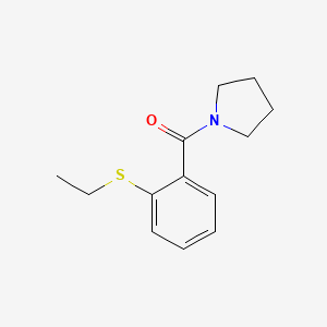 molecular formula C13H17NOS B5835116 1-[2-(ethylthio)benzoyl]pyrrolidine 