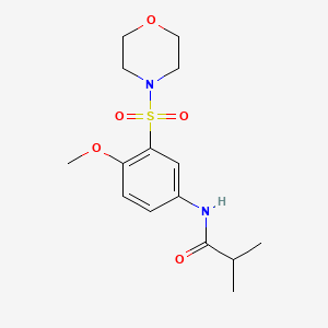 molecular formula C15H22N2O5S B5835130 N-[4-methoxy-3-(4-morpholinylsulfonyl)phenyl]-2-methylpropanamide 