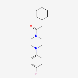molecular formula C18H25FN2O B5835147 1-(cyclohexylacetyl)-4-(4-fluorophenyl)piperazine 