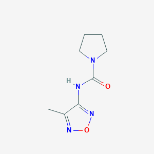 molecular formula C8H12N4O2 B5835150 N-(4-methyl-1,2,5-oxadiazol-3-yl)-1-pyrrolidinecarboxamide 