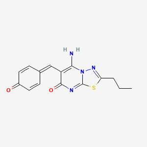 6-(4-hydroxybenzylidene)-5-imino-2-propyl-5,6-dihydro-7H-[1,3,4]thiadiazolo[3,2-a]pyrimidin-7-one