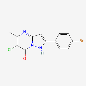 2-(4-bromophenyl)-6-chloro-5-methylpyrazolo[1,5-a]pyrimidin-7-ol