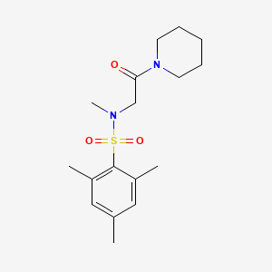 molecular formula C17H26N2O3S B5835188 2,4,6,N-Tetramethyl-N-(2-oxo-2-piperidin-1-yl-ethyl)-benzenesulfonamide 