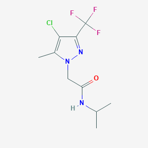 molecular formula C10H13ClF3N3O B5835210 2-[4-chloro-5-methyl-3-(trifluoromethyl)-1H-pyrazol-1-yl]-N-isopropylacetamide 