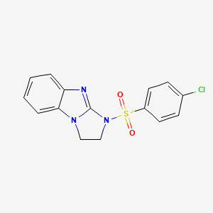 molecular formula C15H12ClN3O2S B5835218 1-[(4-chlorophenyl)sulfonyl]-2,3-dihydro-1H-imidazo[1,2-a]benzimidazole 
