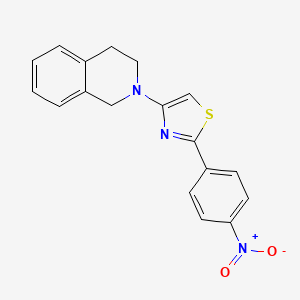 2-[2-(4-nitrophenyl)-1,3-thiazol-4-yl]-1,2,3,4-tetrahydroisoquinoline