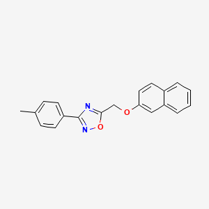 molecular formula C20H16N2O2 B5835232 3-(4-methylphenyl)-5-[(2-naphthyloxy)methyl]-1,2,4-oxadiazole 