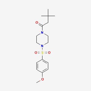 1-(3,3-dimethylbutanoyl)-4-[(4-methoxyphenyl)sulfonyl]piperazine