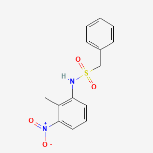 molecular formula C14H14N2O4S B5835274 N-(2-methyl-3-nitrophenyl)-1-phenylmethanesulfonamide 