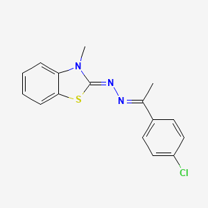 3-methyl-1,3-benzothiazol-2(3H)-one [1-(4-chlorophenyl)ethylidene]hydrazone