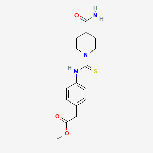methyl [4-({[4-(aminocarbonyl)-1-piperidinyl]carbonothioyl}amino)phenyl]acetate