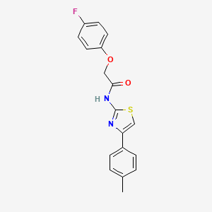 molecular formula C18H15FN2O2S B5835319 2-(4-fluorophenoxy)-N-[4-(4-methylphenyl)-1,3-thiazol-2-yl]acetamide 